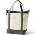 thumbnail image 4 of Lands' End Medium 5 Pocket Zip Top Canvas Tote Bag, 4 of 5