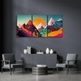 thumbnail image 6 of Boho Mountain Canvas Wall Art for Home Decor - Abstract Sun Mountain Forest Nature Scenery Picture Print On Canvas, Bohemian Paintings for Wall HD Giclee Ready to Hang (12x16inch, Set of 3), 6 of 11