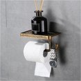 thumbnail image 4 of Soporte de Papel Higiénico Retro Bearachild Estante de Aluminio Bronce, 4 of 5