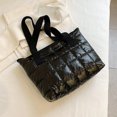 thumbnail image 3 of Bolsos de hombro de tela Moda femenina Bolsos de mano de color sólido Gran capacidad, 3 of 7