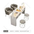 thumbnail image 3 of Tocador multifunción para manicura, almacenamiento japonés, mesa de mármol, mesas para manicura estilo crema, muebles de salón modernos, 3 of 4
