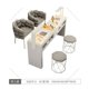 thumbnail image 3 of Tocador multifunción para manicura, almacenamiento japonés, mesa de mármol, mesas para manicura estilo crema, muebles de salón modernos, 3 of 4