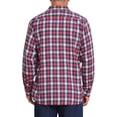 thumbnail image 3 of Camisa de hombre de ajuste slim con botones de manga larga a rayas en colores contrastantes con bolsillo S Rojo Marino, 3 of 7