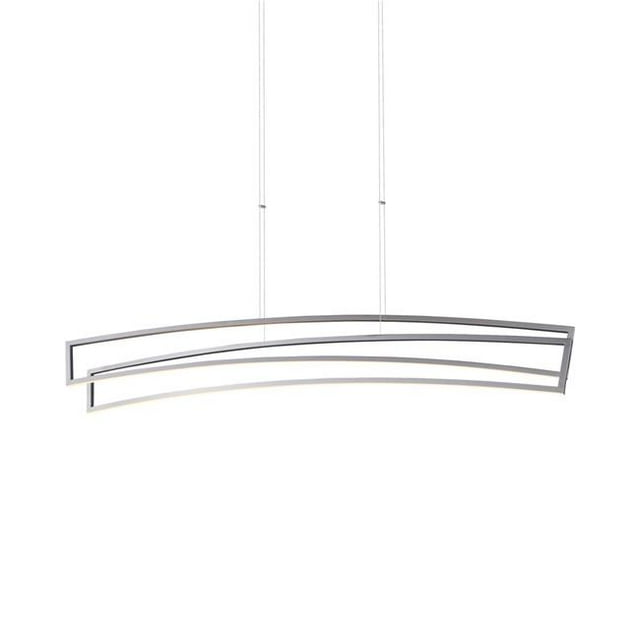 Vonn Lighting VMC33440AL 46 in. Sirius VMC33440AL Integrated LED Linear Chandelier Lighting Fixture in Silver