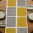 thumbnail image 5 of Table Runners 72 Inches Long Dress Scarves, Yellow Farmhouse Kitchen/Dining Table Runner, Coffee Tablerunners, Modern Painting Farmhouse Striped Abstract Art 16x72 Inch, 5 of 9