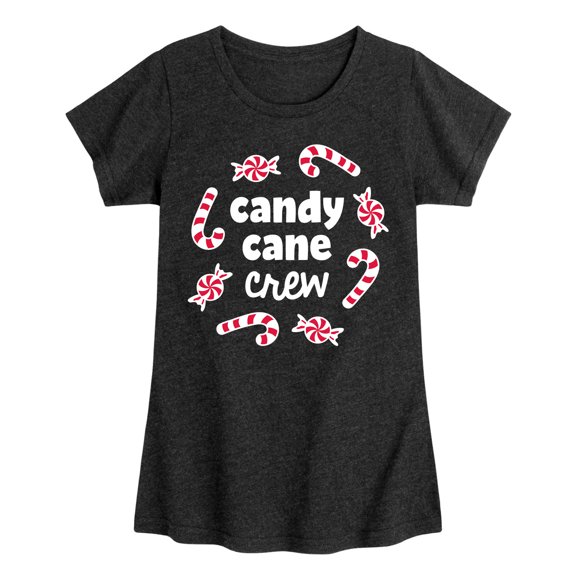 Instant Message - Candy Cane Crew - Toddler & Youth Girls Short Sleeve Graphic T-Shirt