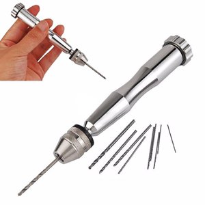 BTOER Accessories Mini Hand Drill Power Tool Accessory Aluminum Vise Chuck Well Made Hand Push Workshop Jewelry Bits