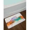thumbnail image 2 of Seattle Skyline Bath Mat, Seattle Skyline in Watercolor Effect Colorful Paint Splatters, Plush Bathroom Decor Mat with Non Slip Backing, 29.5" X 17.5", Multicolor, by Ambesonne, 2 of 2