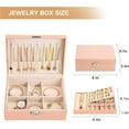thumbnail image 6 of Jewelry Box Organizer for Women Girls 2 Layer PU Leather Travel Jewelry Storage Case with Lock and Removable Tray for Necklace Earrings Rings Bracelets Gift, Girlfriend Wife Ideal Gift, 6 of 7
