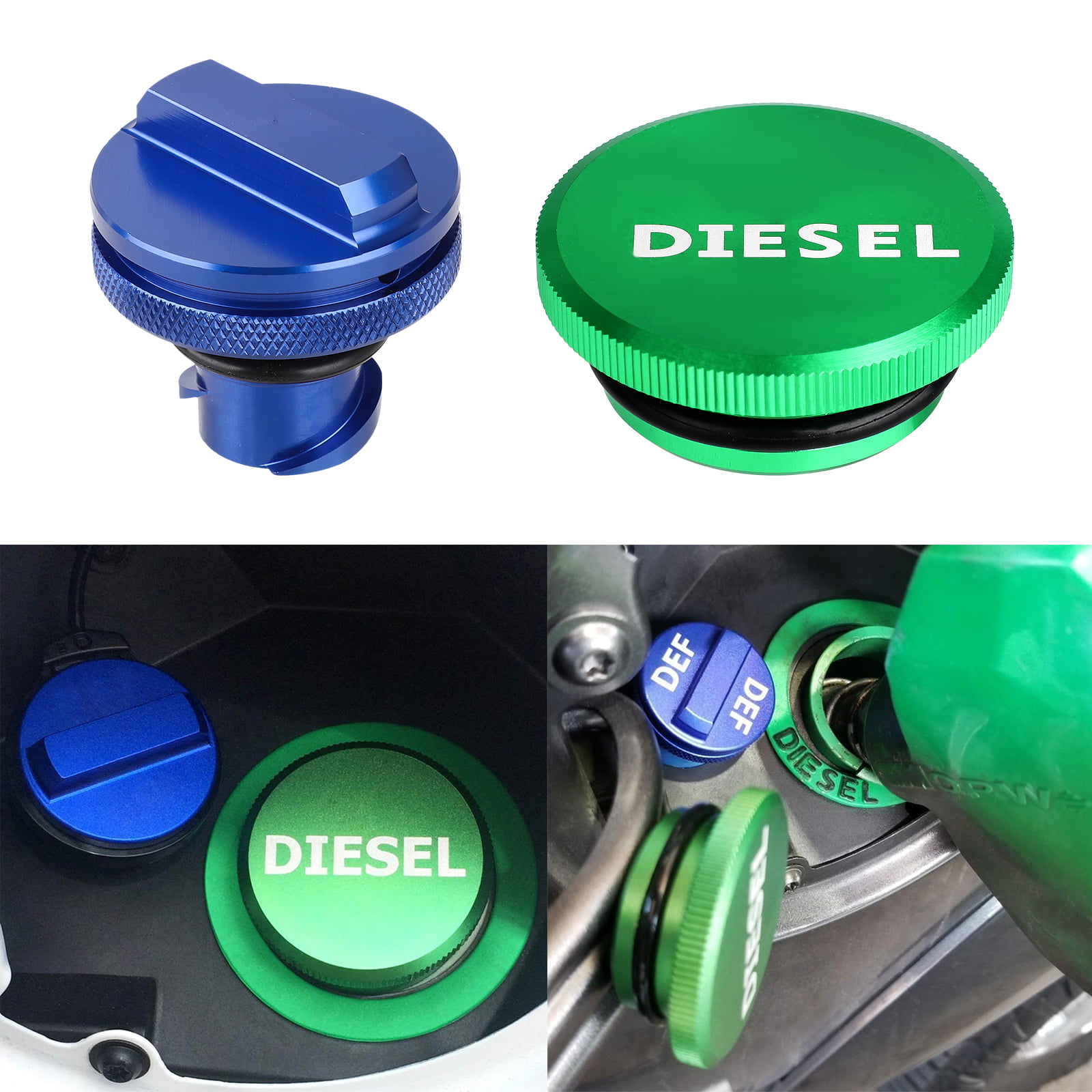 Details about   Green Alloy Diesel Fuel Tank Cap Cover for 2013-2018 Dodge Ram 2500 3500 Cummins