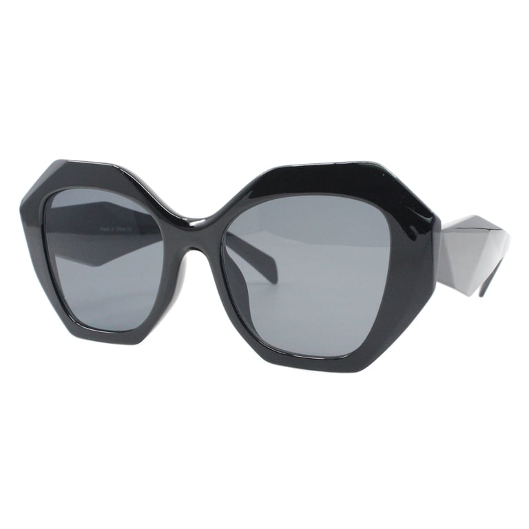 Womens Fashion Sunglasses Oversized Geometric Edgy Frame UV  display picture 3