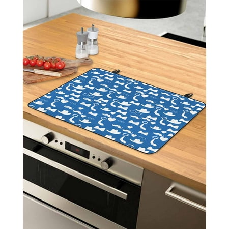 

Blue Father s Day Stove Top Covers for Electric Stove Heat Insulation Fireproof Glass Cooktop Cover Counter Top Glass Stove Cover for Prevent Scratches 31 x24 Blue Beard Love Heart