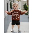 thumbnail image 6 of Baby Boy Girl Halloween Oversized Knit Sweater Letter Pumpkin Chunky Long Sleeve Pullover Sweater Shirts Warm Fall Winter Tops Clothes, 6 of 8