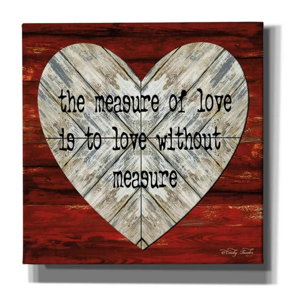 Epic Graffiti 'The Measure of Love' by Cindy Jacobs, Canvas Wall Art, 37"x37"