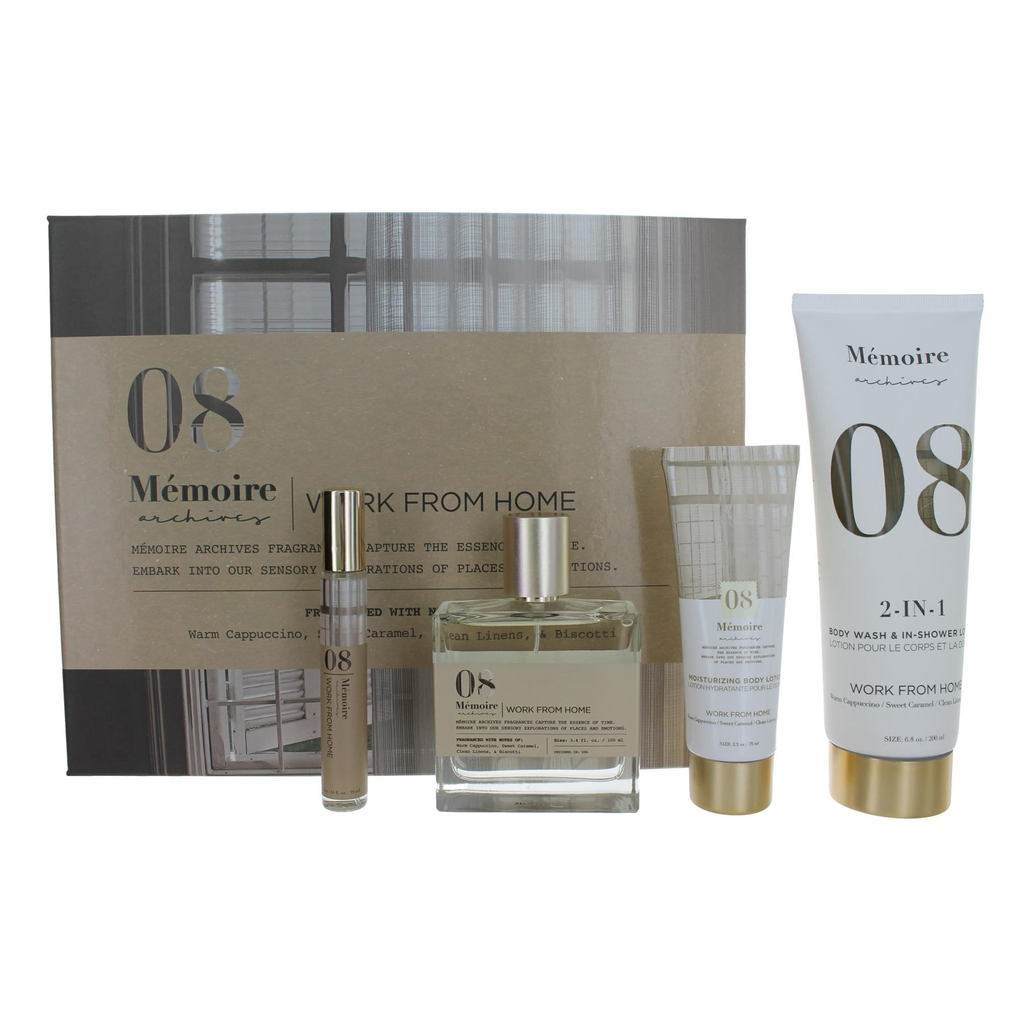 Memoire Archives Work From Home, Unisex 4 Piece Gift Set