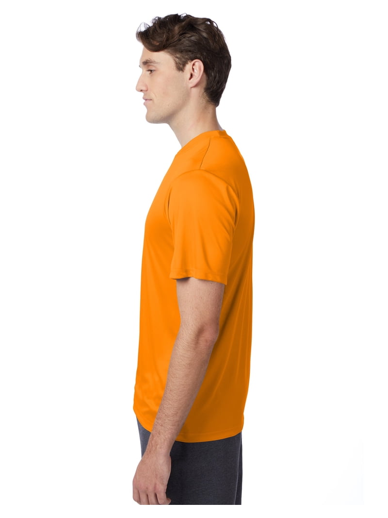 Hanes ComfortSoft Organic Cotton T-Shirt - Super Soft Men's Tee (Orange, XL)