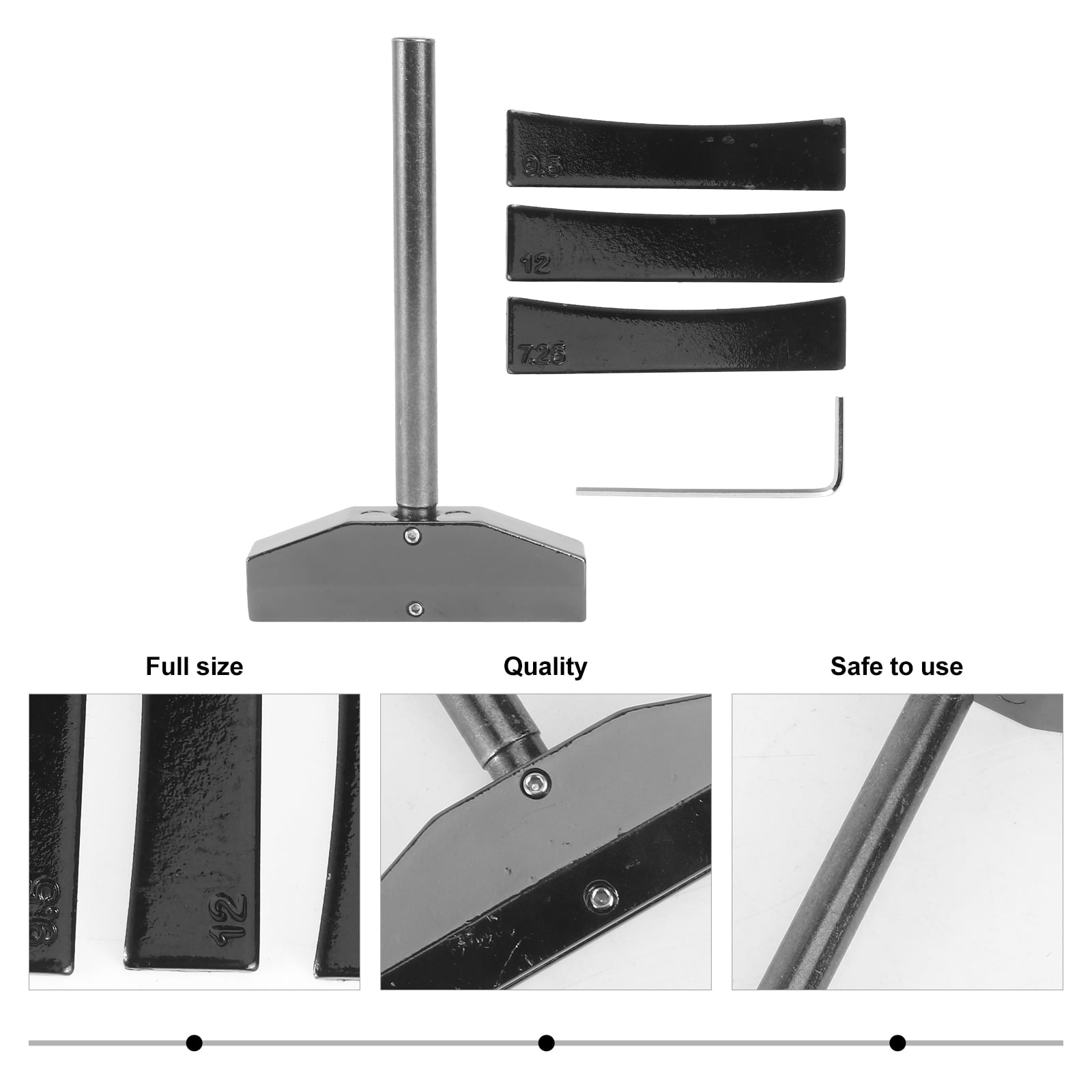 Guitar Fret Install Tool 1 Set of 4Pcs Guitar Fret Repair Tool Fret Press Caul with Inserts Pressing Tool