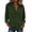 Army Green, variant on Women's Tops Trendy Ruffle Trim V-Neck Long Sleeve Shirts Blouse Women's Casual Solid-color Long-sleeved Shirt With Wooden Ear-shaped Collar And Hooded Top