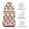 thumbnail image 5 of Gaeub Leopard Print 2Pack Full Set Car Seat Covers with Soft Padding Universal Auto Front Seats Protector and Cushion Mat, 5 of 7