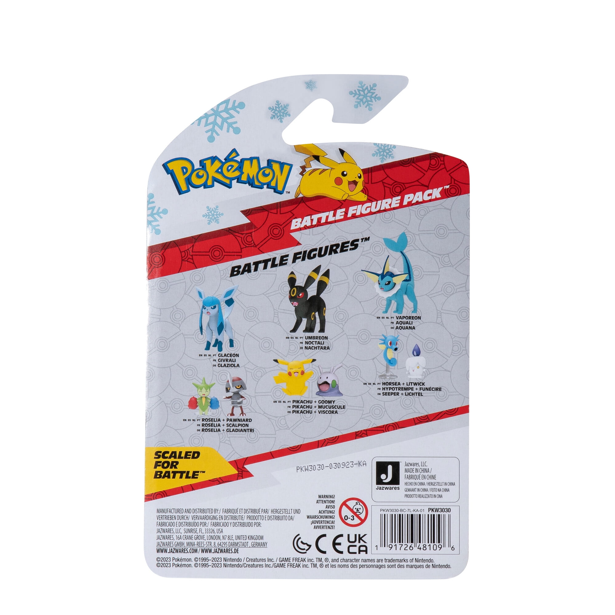 Pokemon Holiday Collectible Battle Figure 2 Pack Featuring Pikachu & Swinub