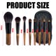 thumbnail image 5 of Juego de brochas de maquillaje de viaje, mini brochas de maquillaje con bolsa de almacenamiento, base en polvo, correctores, contorno, rubor, sombras de ojos, juego de brochas de maquillaje, 8 piezas, 5 of 6