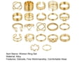 thumbnail image 7 of Joernso 22Pcs/Set Women Rings High Gloss Polished Hypoallergenic Assorted Alloy Gift Fashion Jewelry Hollow Love Heart Finger Opening Rings for Party, 7 of 7