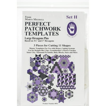 Marti Michell Perfect Patchwork Templates Large Hexagons Walmart com Marti Michell Perfect Patchwork Templates Large Hexagons Walmart com