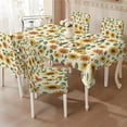 thumbnail image 2 of TSOVTHRID Sunflower Embroidery Print 5 Pieces Tablecloth and Dining Chair Slipcovers Removable Table Cloth Dustproof Chair Cover Furniture Protector for Kitchen Decor, 2 of 7