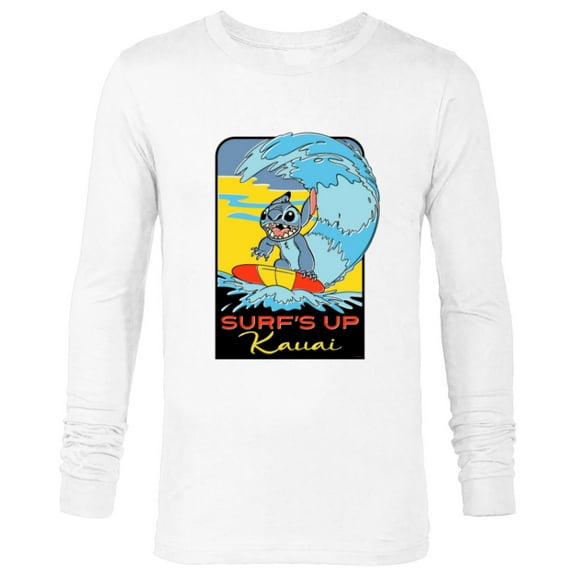 Disney Lilo & Stitch Surf’s Up Kauai - Long Sleeve T-Shirt for Men - Customized-White