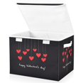 thumbnail image 2 of Iauyy Large Storage Box with Lid - Foldable Home Storage Bins for Clothes Toy Holiday Decor, Cute and Simple (42*32*30cm), 2 of 6