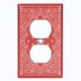 thumbnail image 3 of Metal Light Switch Plate Cover Red Floral Bandana Paisley Tile Pattern TIL049, 3 of 15