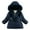 A-Dark Blue, variant on Wyobmus Toddler Baby Girl Winter Hooded Jacket Thicken Full Zipper Jacket With Pocket Little Girl Long Jacket A-Dark Blue