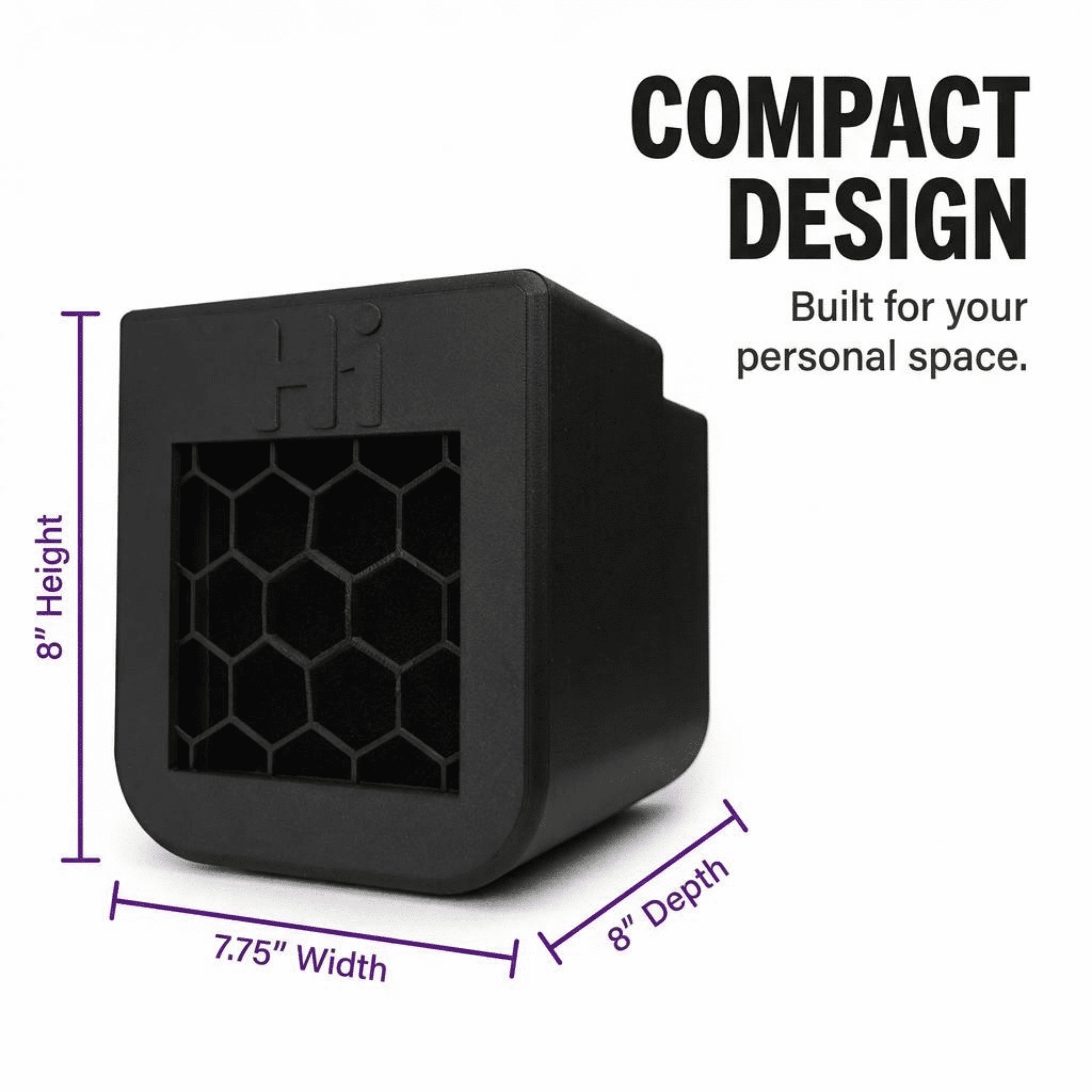Portable Air Purifier, Removes Odors & Toxins, HEPA & Activated Carbon, 200 Sq. ft.,