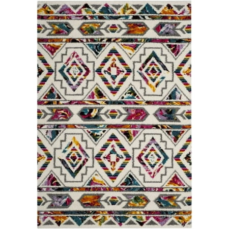 

Collection Accent Rug - 2 3 X 4 Cream & Multi Boho Design Non-Shedding & Easy Care 0.5-Inch Thick Ideal For High Traffic Areas In Entryway Living Room Bedroom (FSG365A)