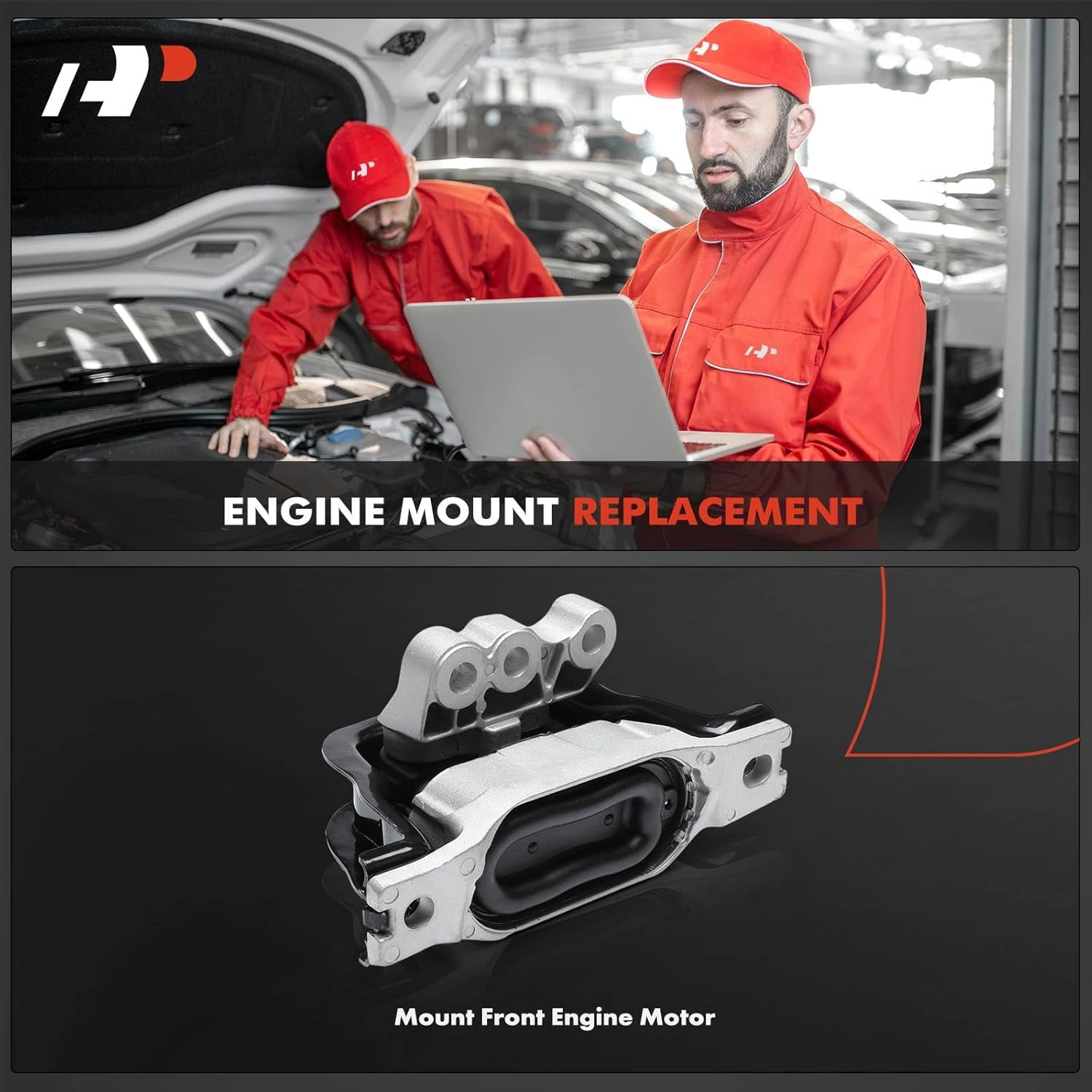 A-Premium Front Engine Motor Mount Compatible with Chevrolet Equinox 2010-2017, Captiva Sport 2012-2015 & GMC Terrain 2010-2017, 2.4L