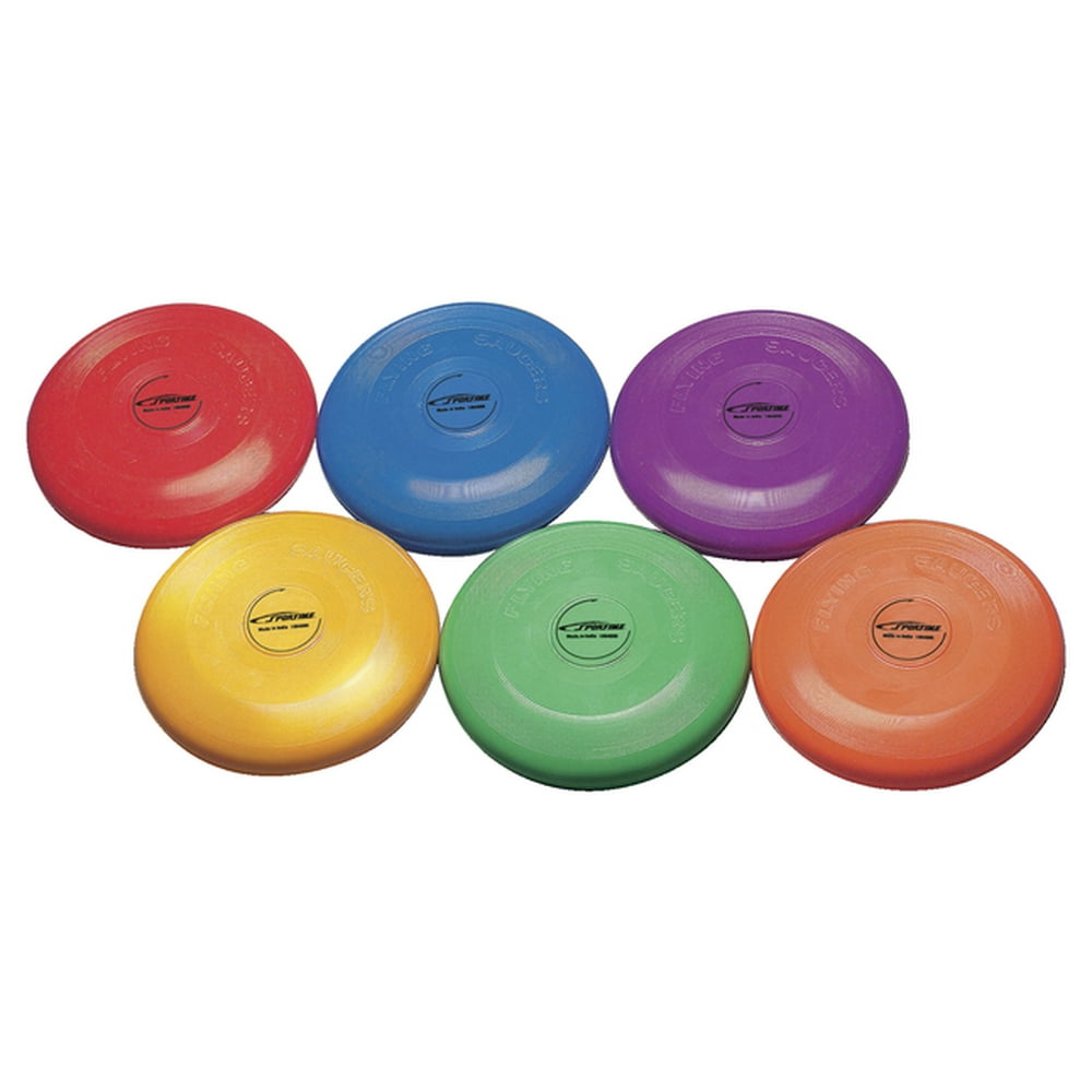 Sportime Heavy Duty Indoor & Outdoor Flying Discs, Multiple Colors, 6pk