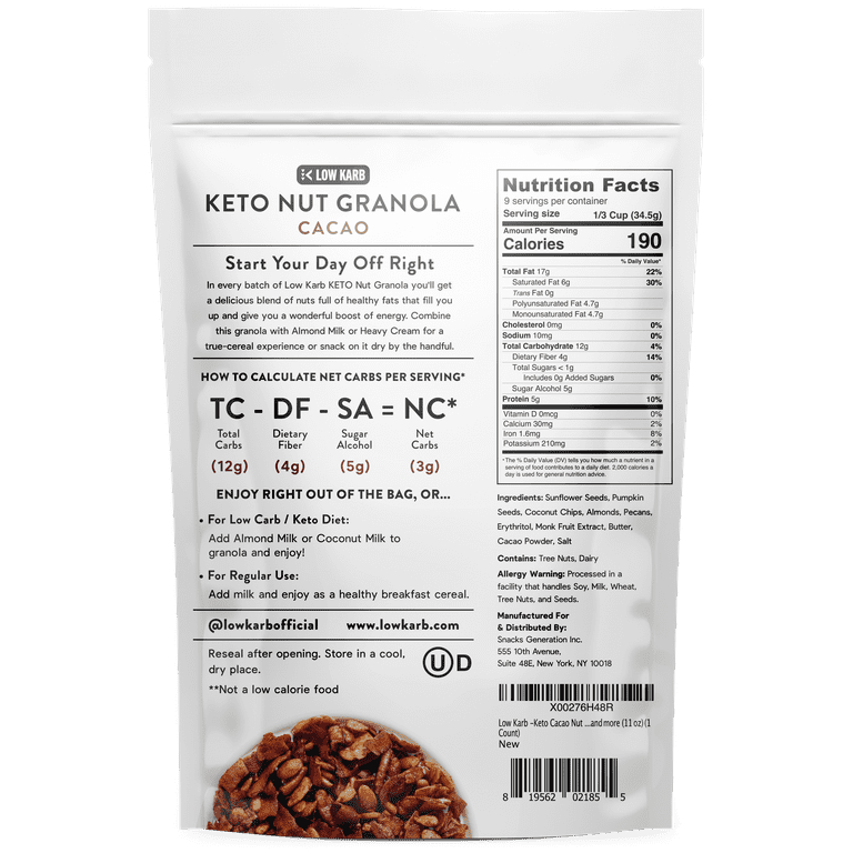 Keto Nut Granola Costco Nutrition Facts informacionpublica.svet.gob.gt