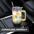 thumbnail image 7 of Lemon Cup with Handle and Straws 40 OZ Stainless Steel Travel Mug Birthday Present for Men Dad Son Husband Gifts for Him/Her Coffee Mugs, 7 of 7