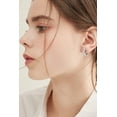 thumbnail image 4 of KRE Prime Women Moissanite 925 Sterling Silver Huggie Earrings, 4 of 11