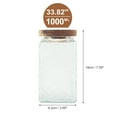 thumbnail image 3 of Ofertas Únicas 1 Pc Tarro de Vidrio Decorativo con Tapa Patrón de Flores Contenedores Multipropósito [33.82oz], 3 of 5