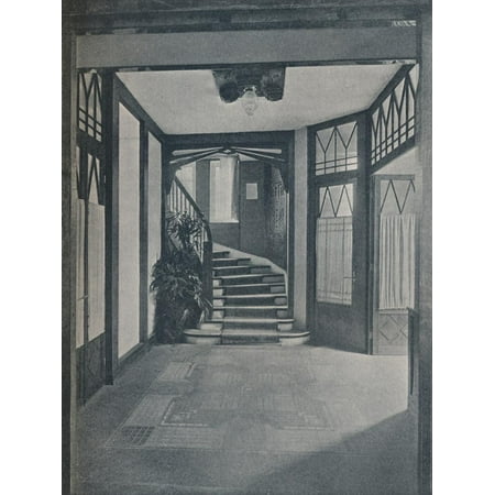 The floor and staircase of Behrens House, designed by Peter Behrens, 1901 Print Wall