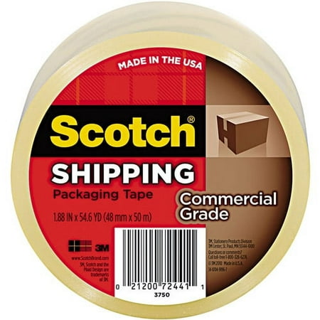 Scotch Clear Packaging Tape, 1.88" x 164'