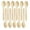 Lacquered, variant on LACKUST Disposable Party Supplies Dinnerware Set for Birthday Wedding,100PCS Disposable Wooden Spoons - Party Picnic Supplies