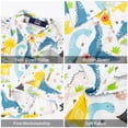 thumbnail image 5 of LittleSpring Little Boys Button Down Shirt Short Sleeve Beach Shirt Casual Summer Hawaiian Cute Cartoon Graffiti Size 6, 5 of 6