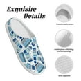 thumbnail image 5 of Wukai Winter Knit Hat and Socks Print Women's Indoor Bedroom Slipper Slip On Shoes, Unisex House Shoes with Anti-Skid Sole for Men, Gift for Women Men-46/47, 5 of 7
