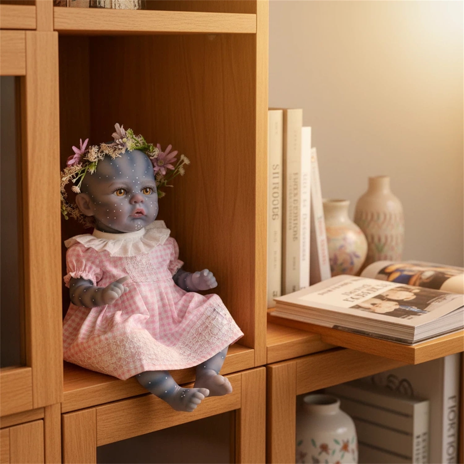 12 inch Lifelike Fairy Doll Elf Baby Doll, Hand made Reborn Doll Meadow In Alien Design Soft Touch Small Mini Doll Cute Handy Doll For Collection, Gift Toy For Birthday Christmas New Year