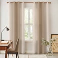 thumbnail image 4 of Khaki Ombre Kitchen Curtains 96 Inch Length, Modern Abstract Art Farmhouse Gradient Grommet Top Bedroom Living Room Curtains, Light Filtering Cafe Curtain Drapes 2 Panels Set 104''x96'', 4 of 9