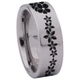thumbnail image 3 of Plumeria Tungsten Carbide Ring, 3 of 9