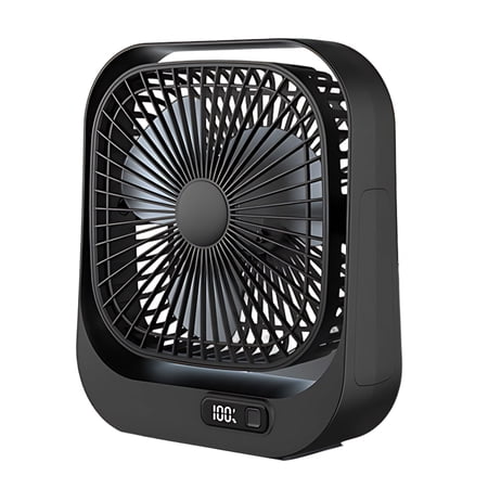UttpKLBx Portable Desk Fan with Night Light 3 Speed USB Rechargeable 360° Rotating Quiet Table Fan for Home Office Bedroom Camping