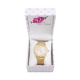 thumbnail image 4 of Luv Betsey Women's Sunray Dial with Goldtone Case and Gold Metallic Strap Watch with Rhinestones, 4 of 6